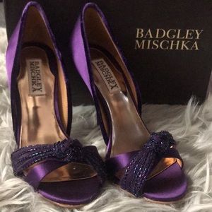 Brand new Bradley Mischka purple heels